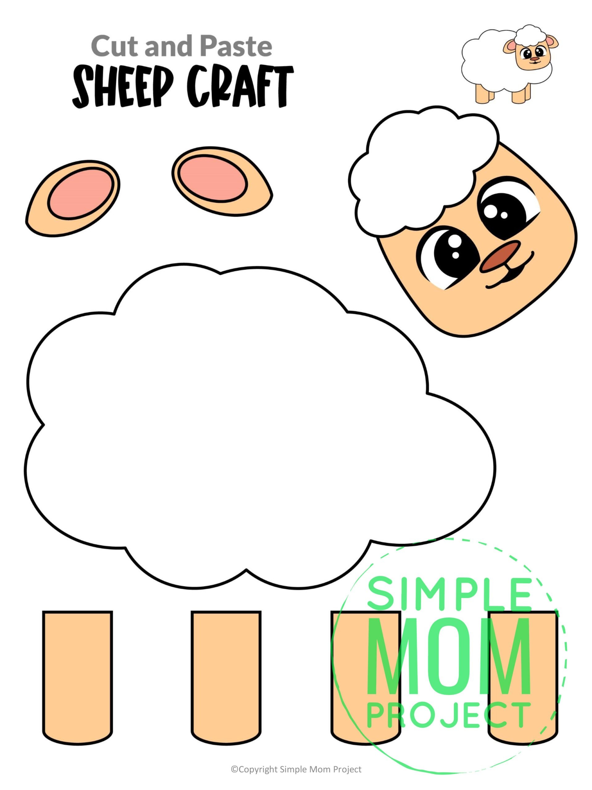 Sheep Template Printable Free Printable Sight Words List