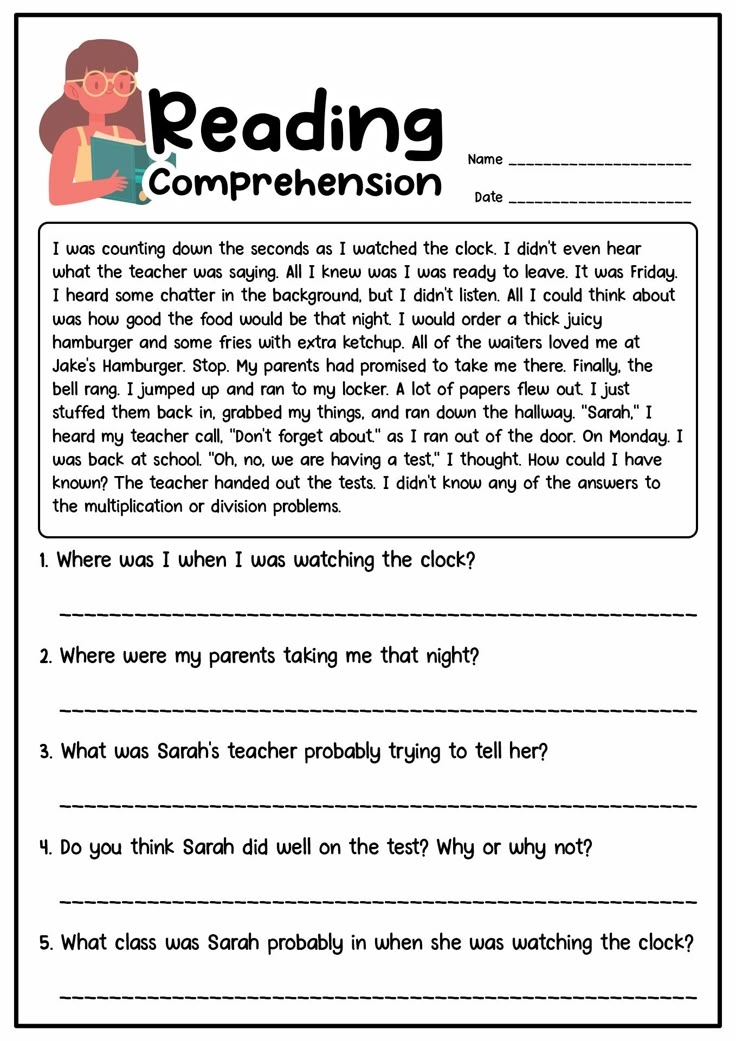 Short Story With Questions 3rd Grade Reading Comprehension Worksheets