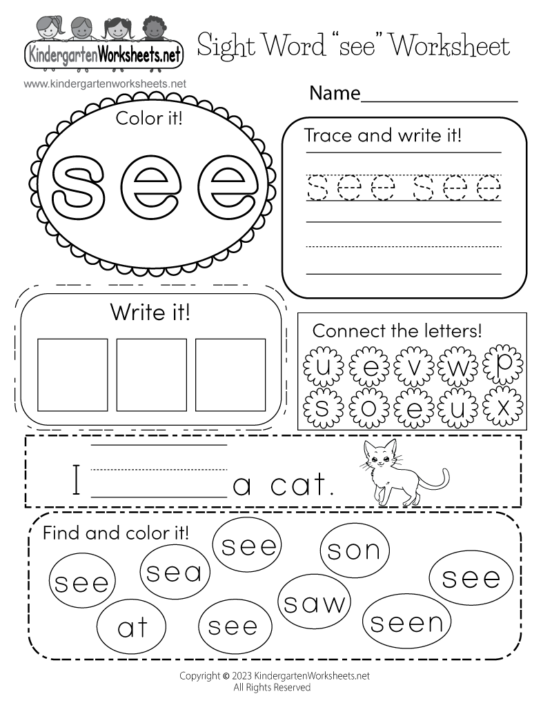 Sight Words Kindergarten Free Printable Kindergarten Sight Words Readybxe