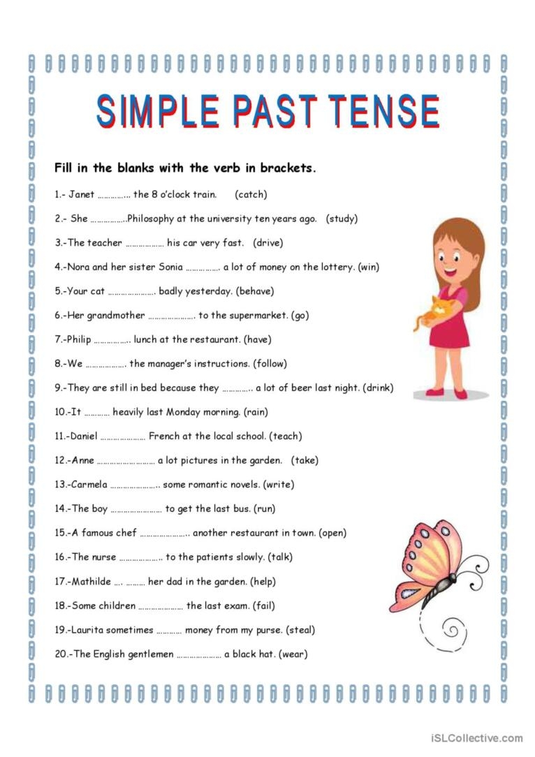 Simple Past Tense Worksheet Low Price Www gbu presnenskij ru