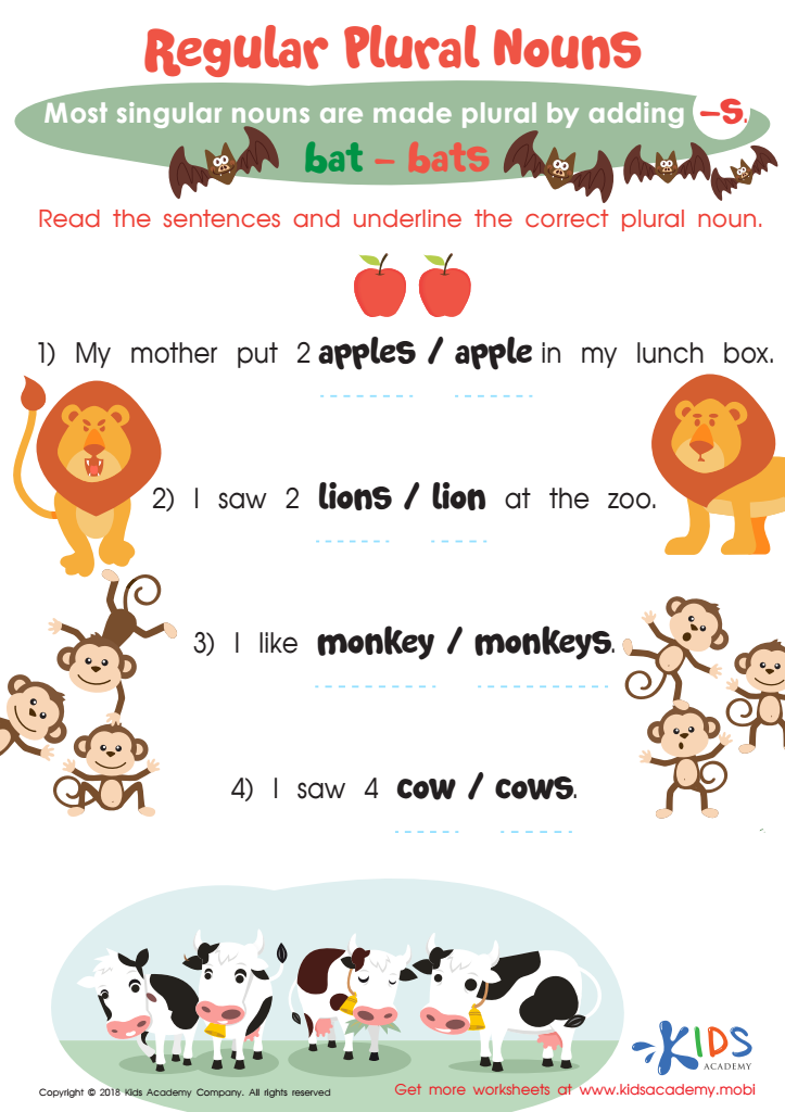 Singular Noun And Plural Noun Worksheets Worksheets For Kindergarten