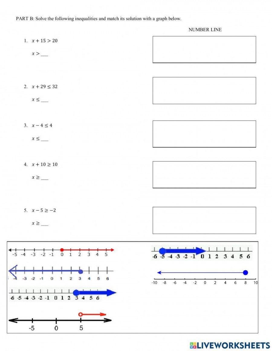 Solving And Graphing Inequalities Worksheet Printable PDF Template