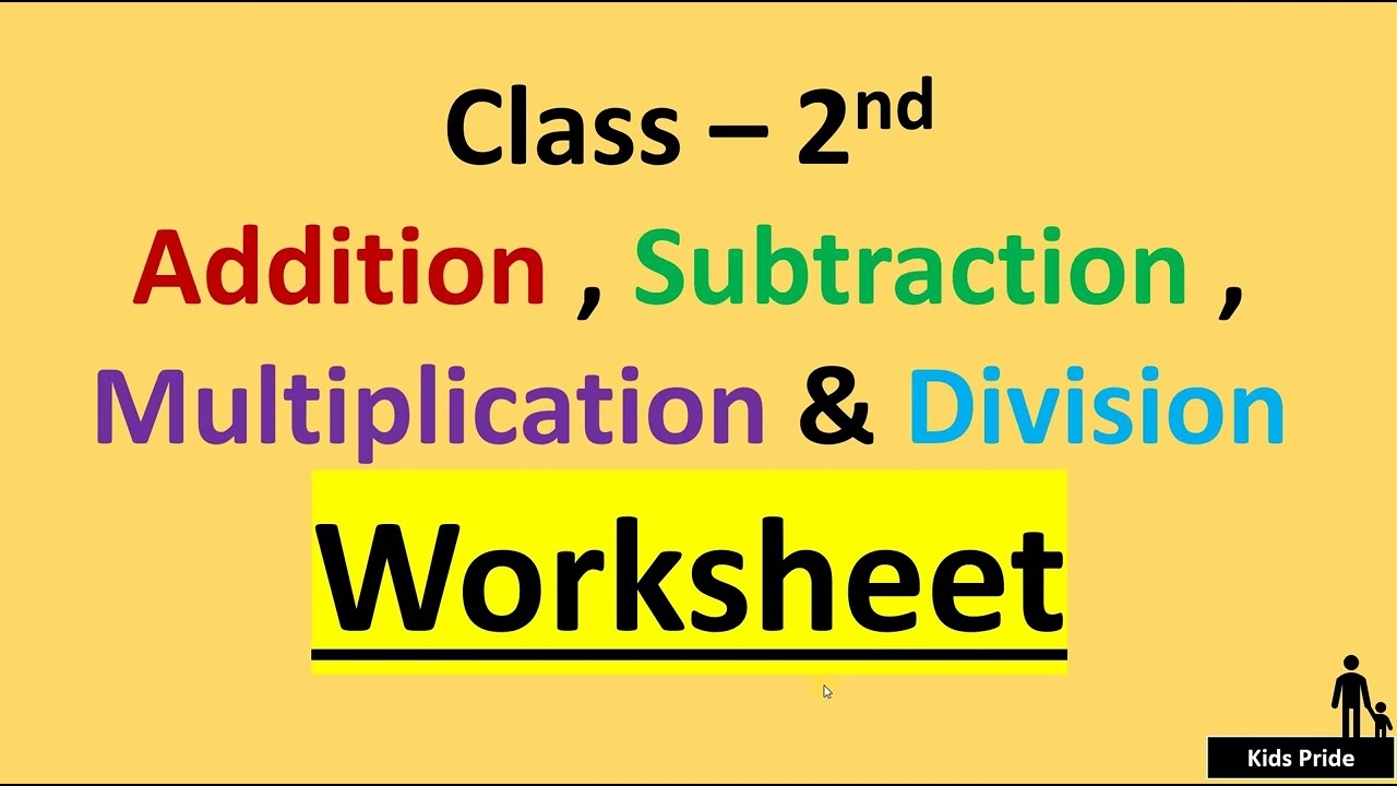 Subtraction addition multiplication division Interactive Worksheet