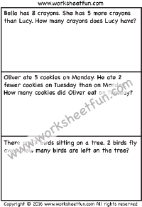 Subtraction Word Problems FREE Printable Worksheets Worksheetfun