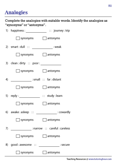 Synonyms And Antonyms Worksheet KS2 English teacher Made 