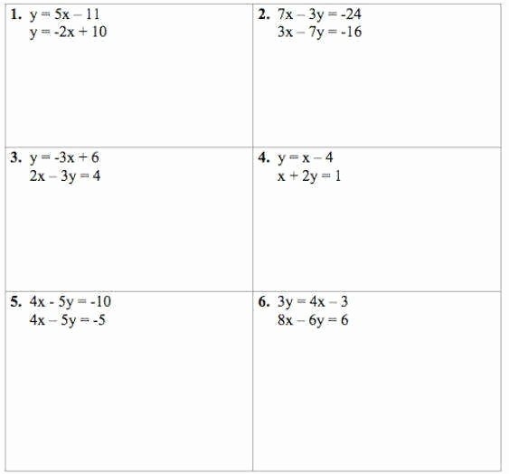 Systems Of Equations Worksheet Unique Solving Systems Equations By 