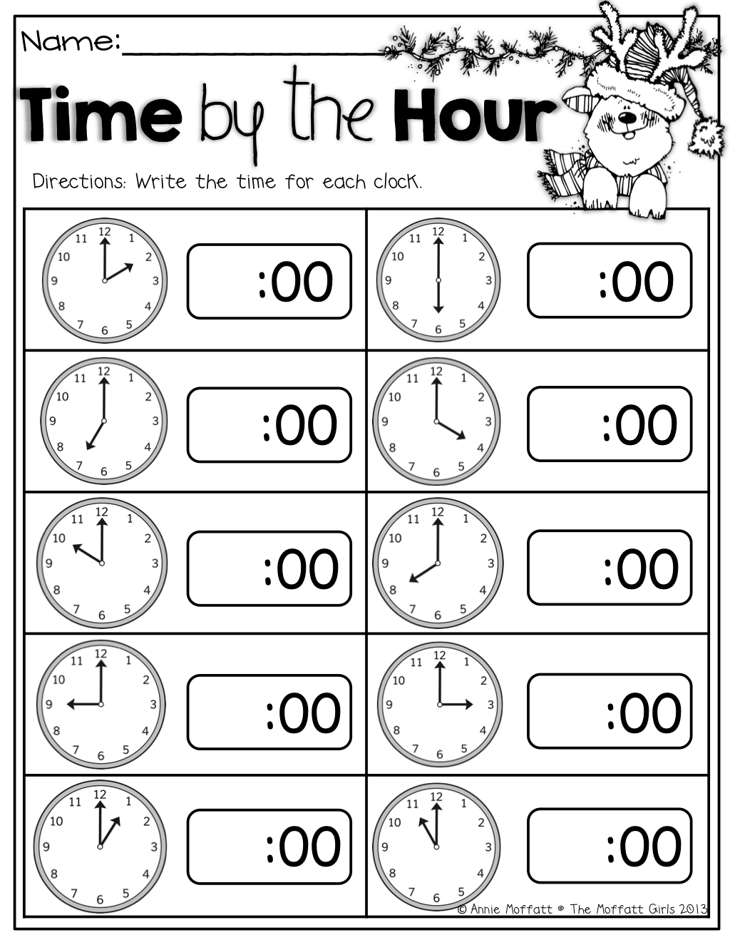 Telling Time For Kindergarten Worksheets Telling Time Worksheets