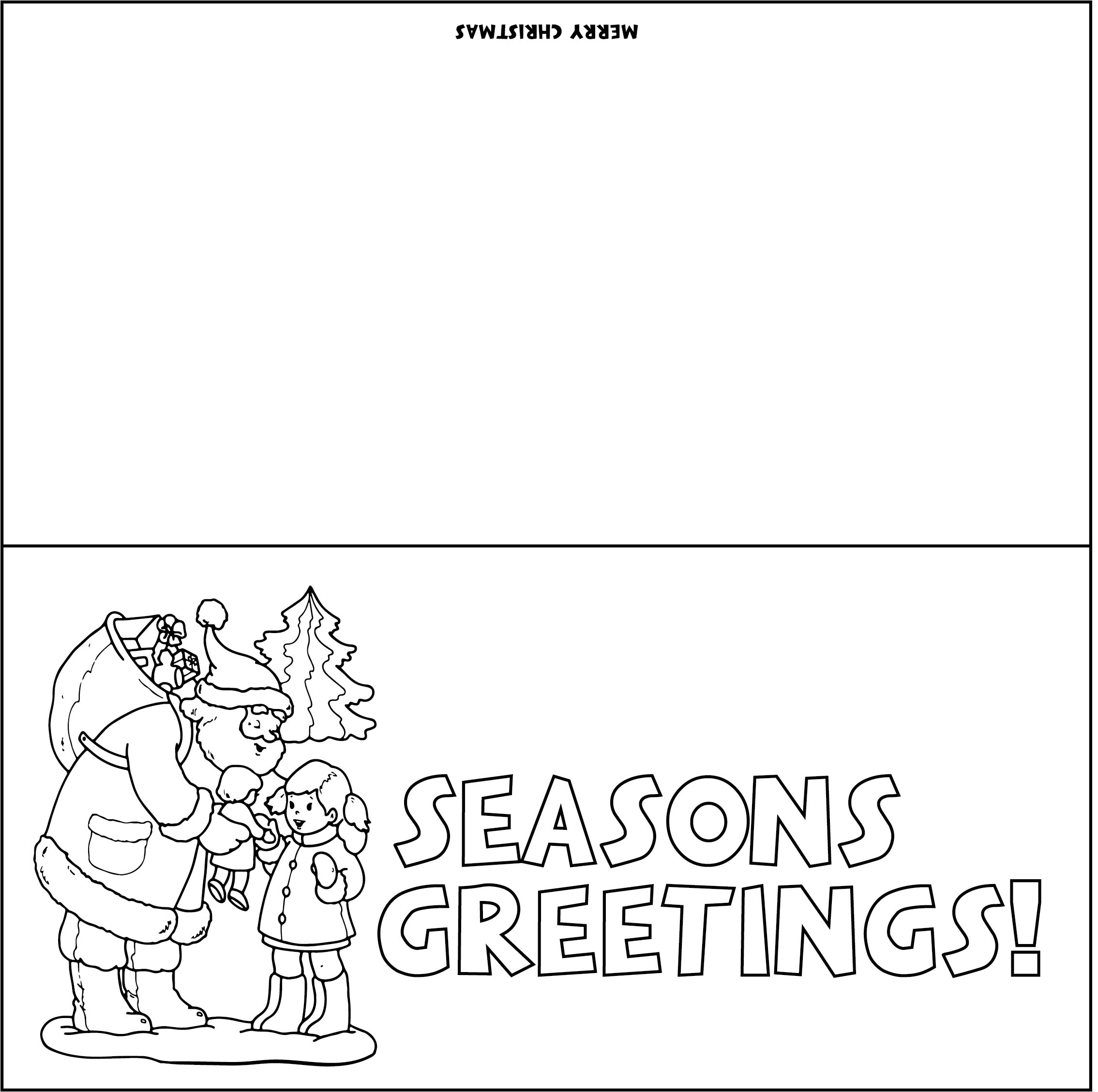 Template Printable Christmas Cards To Color Best Templates Resources