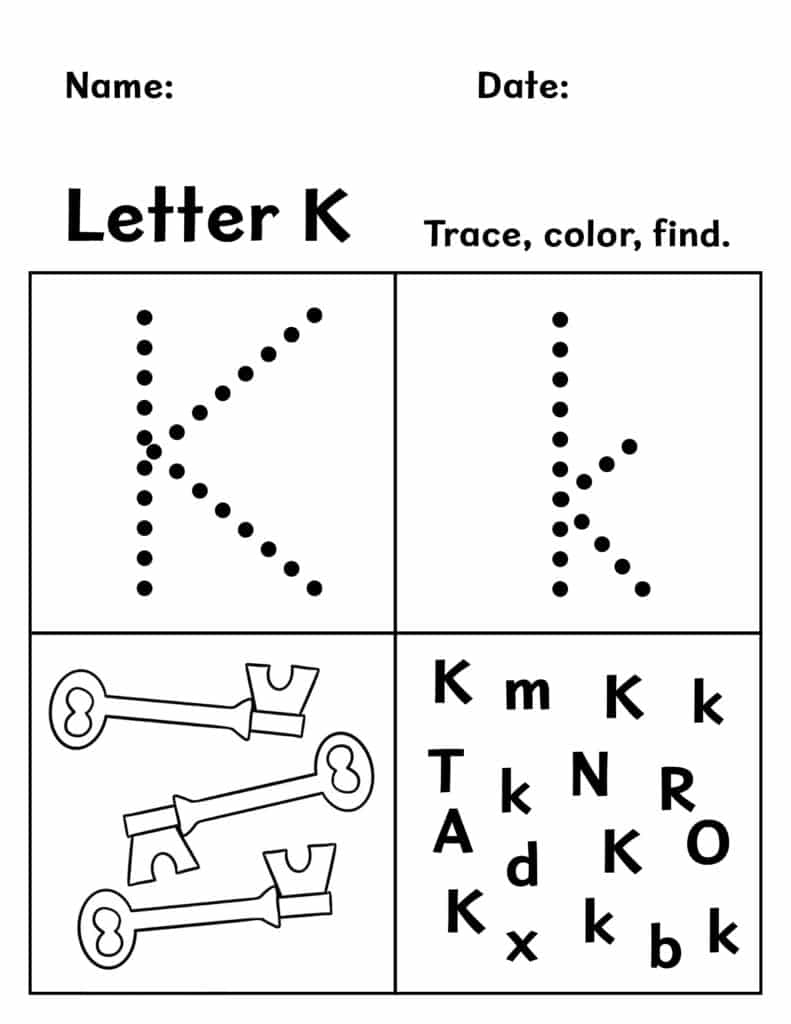 The Letter K Worksheet K5 Learning Worksheets Library