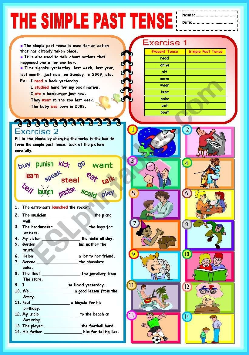 The Simple Past Tense Worksheet