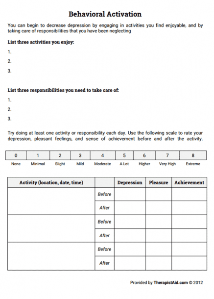 Therapy Aids Worksheets