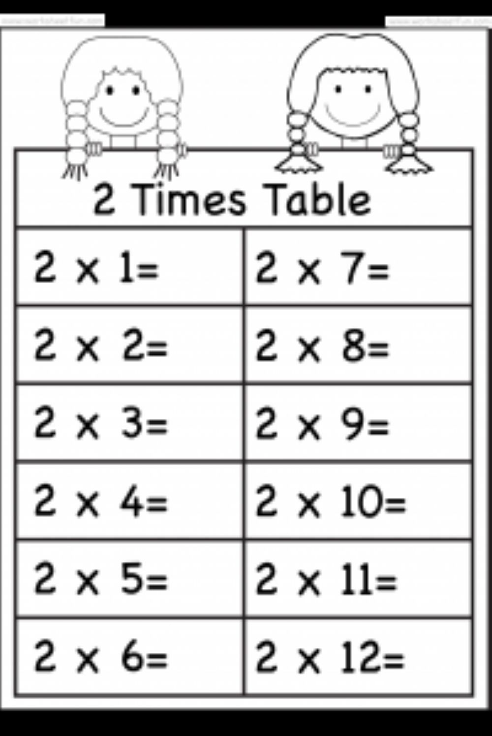 Times Tables Worksheets Printable Printable Worksheets
