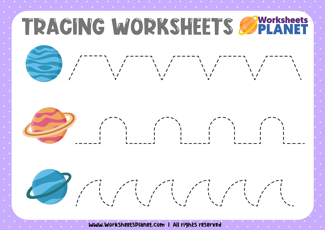 Tracing Activities For Kindergarten Ready To Print