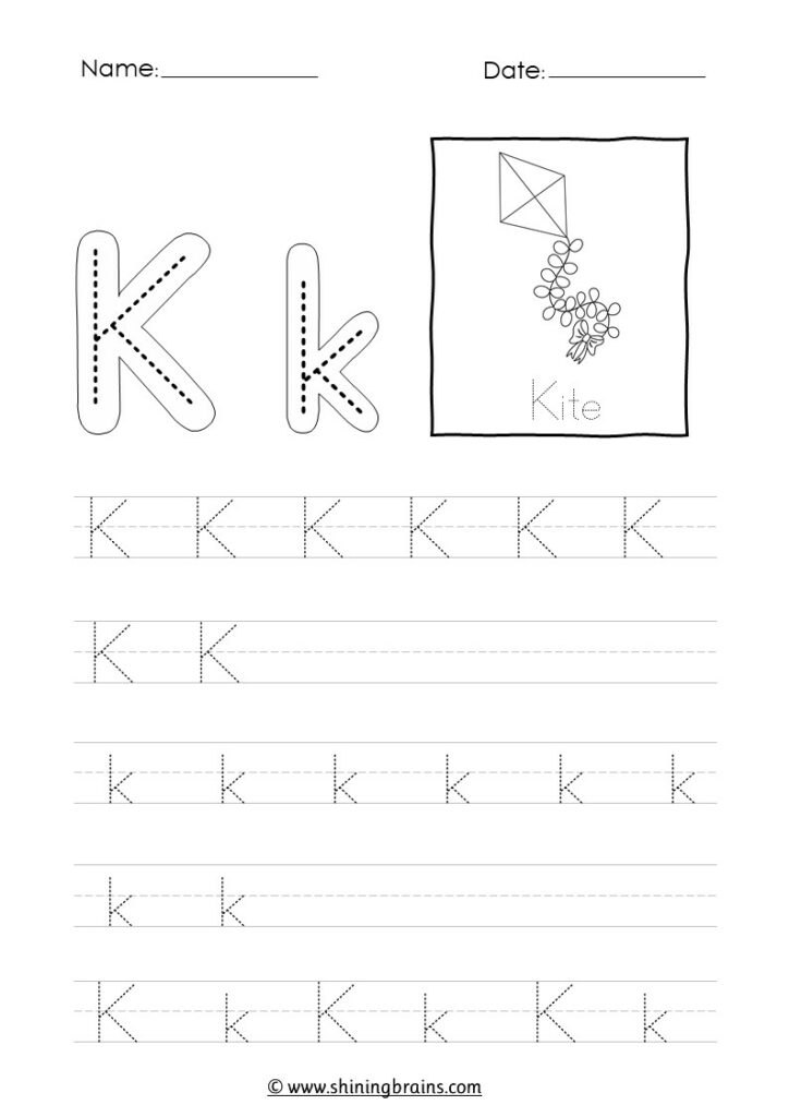 Tracing Letter K K Worksheet Worksheets Library