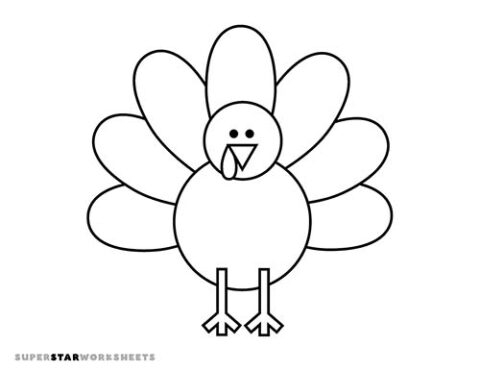 Turkey Templates Superstar Worksheets