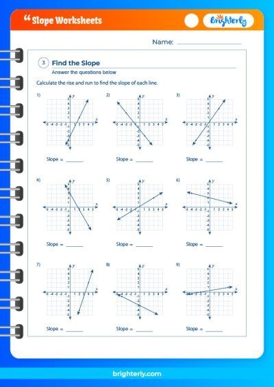 Types Of Slope Worksheets PDF 8 F B 4 8th Grade Math Worksheets 