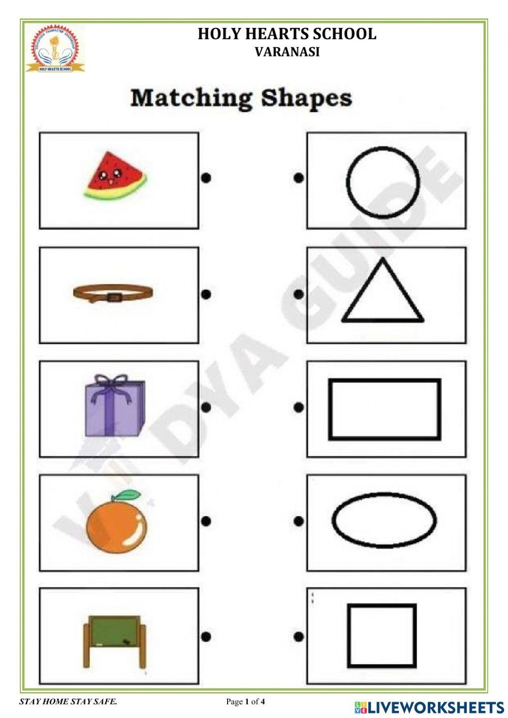 Ukg Maths Time And Shapes Worksheet Live Worksheets Worksheets Library