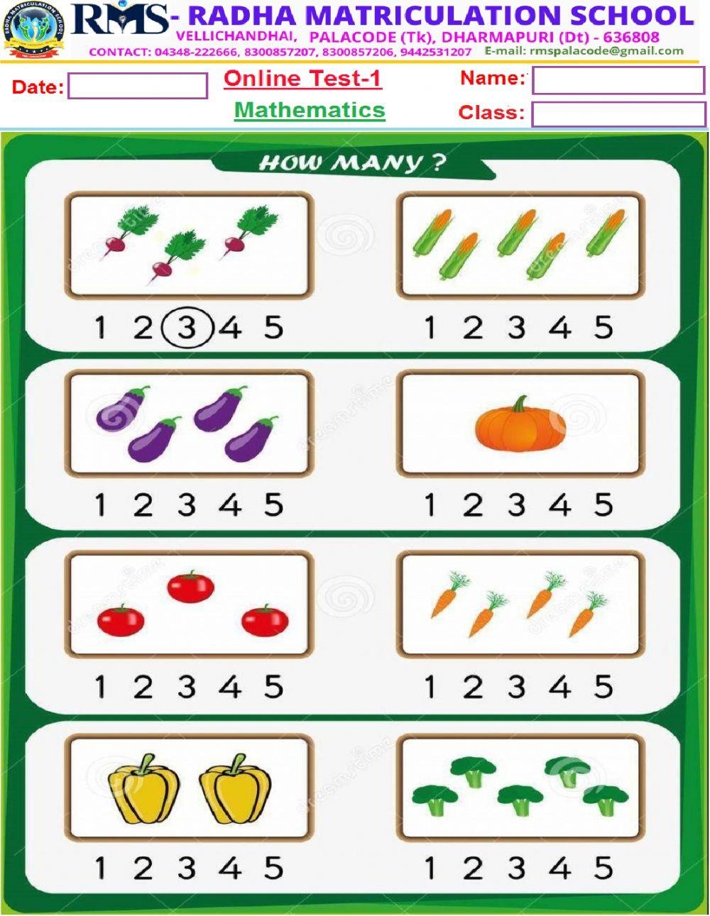 UKG Maths Worksheet Live Worksheets Worksheets Library