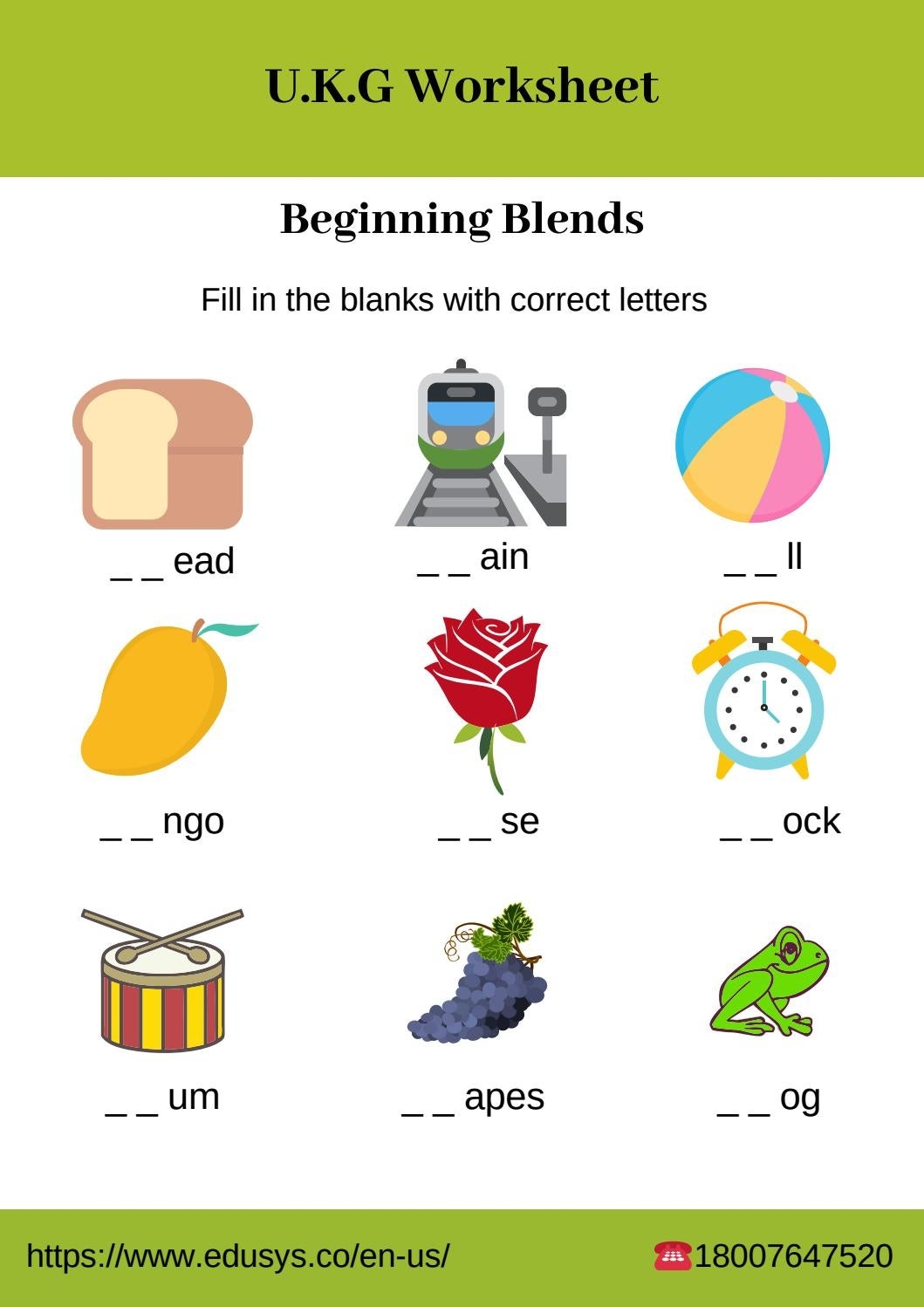 Ukg Worksheet English Pdf Ukg Edufever