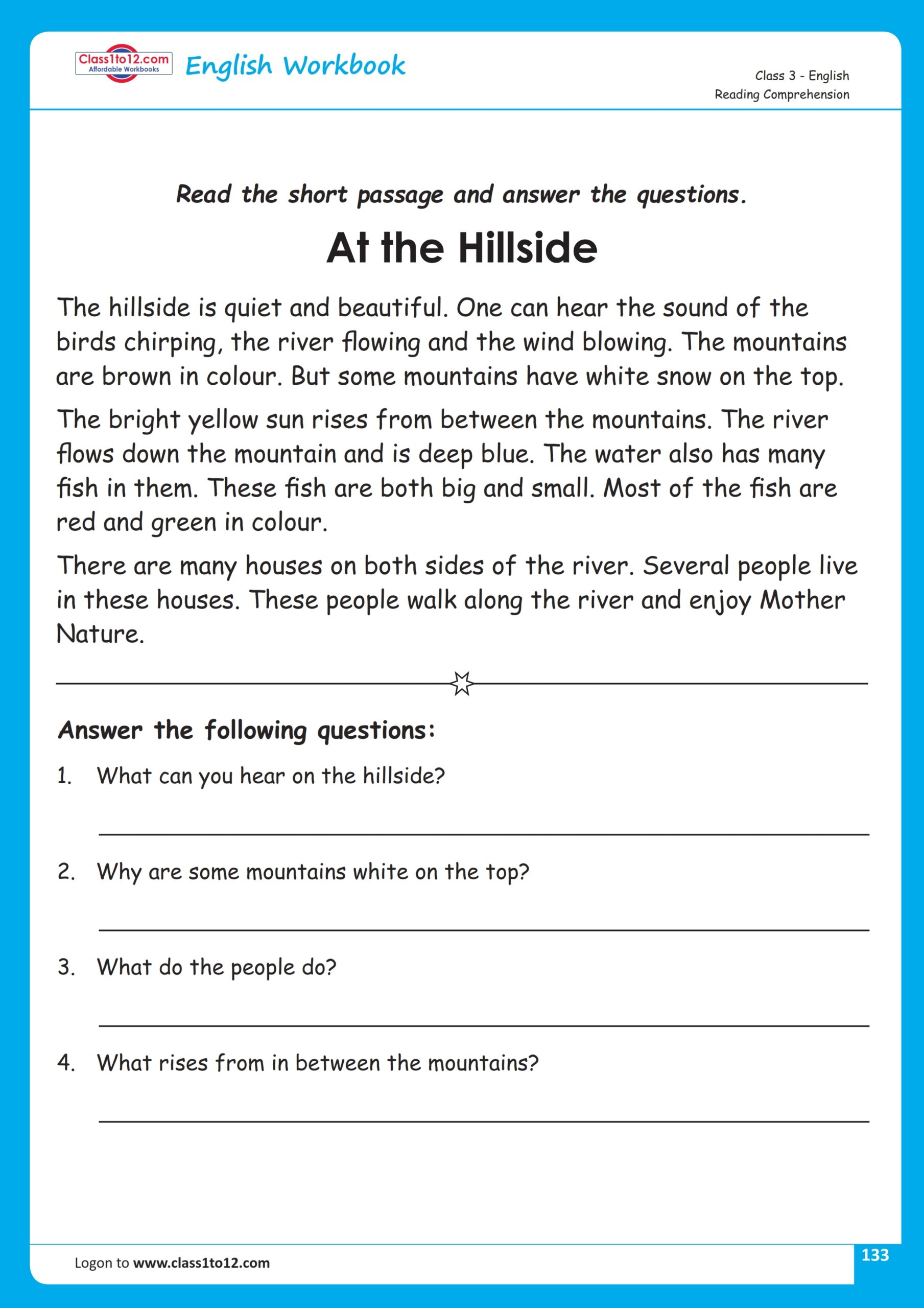 Unseen Passage For Class 3 CBSE Class1to12