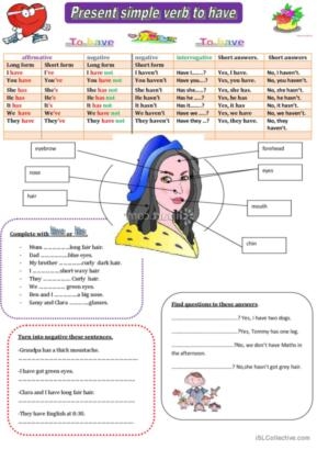 Verb To Have Esl Worksheets Pdf Infoupdate