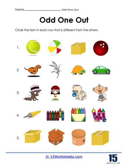 Worksheet Odd One Out ClassMonitor Worksheets Library