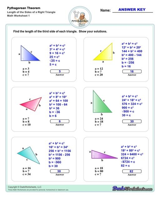 Worksheets To Practice Pythagorean Theorem Problems Worksheets Library