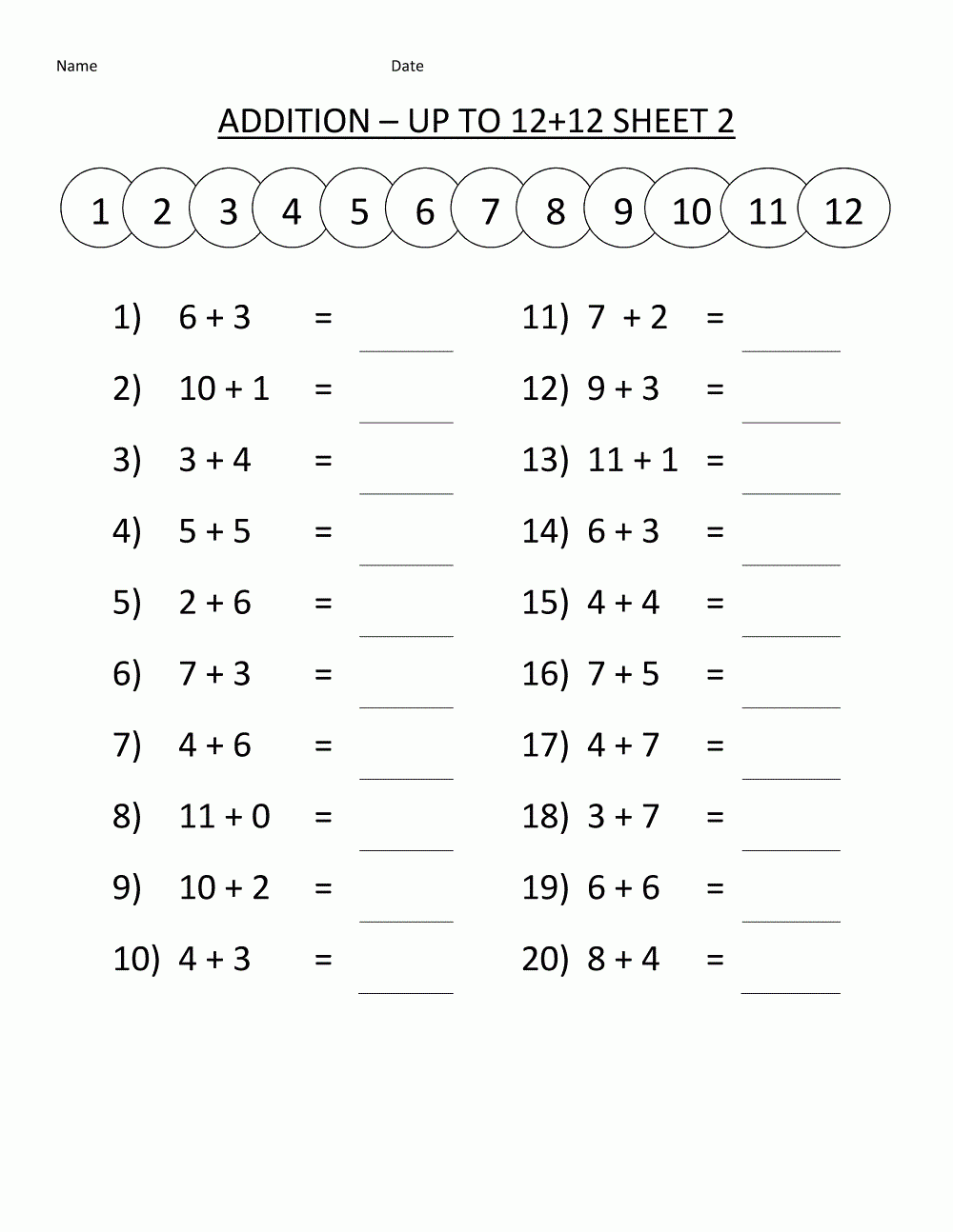 Year 1 Maths Worksheets Printables Learning Printable 