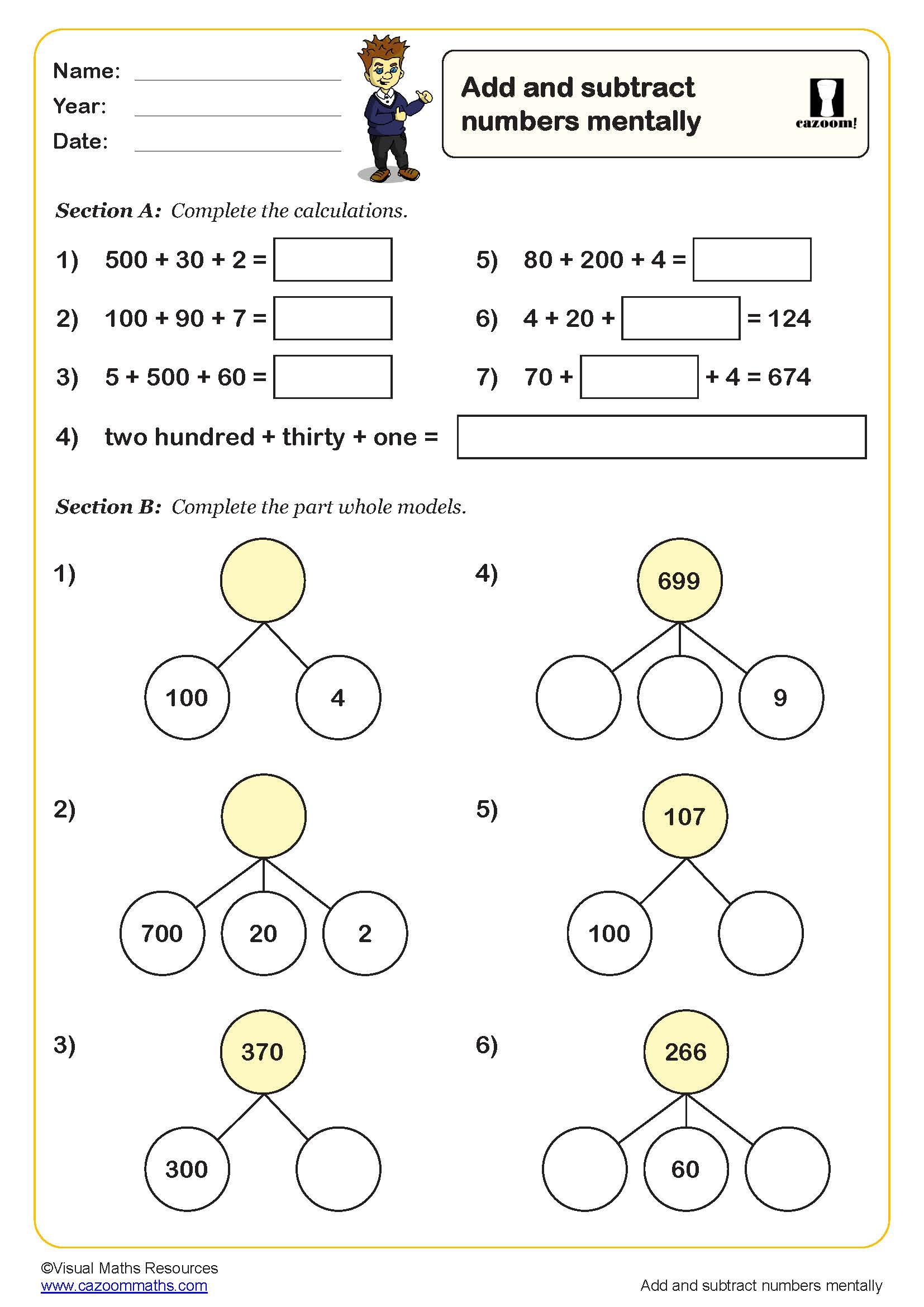 Year 3 Maths Worksheets Free Downloads PDF Worksheets