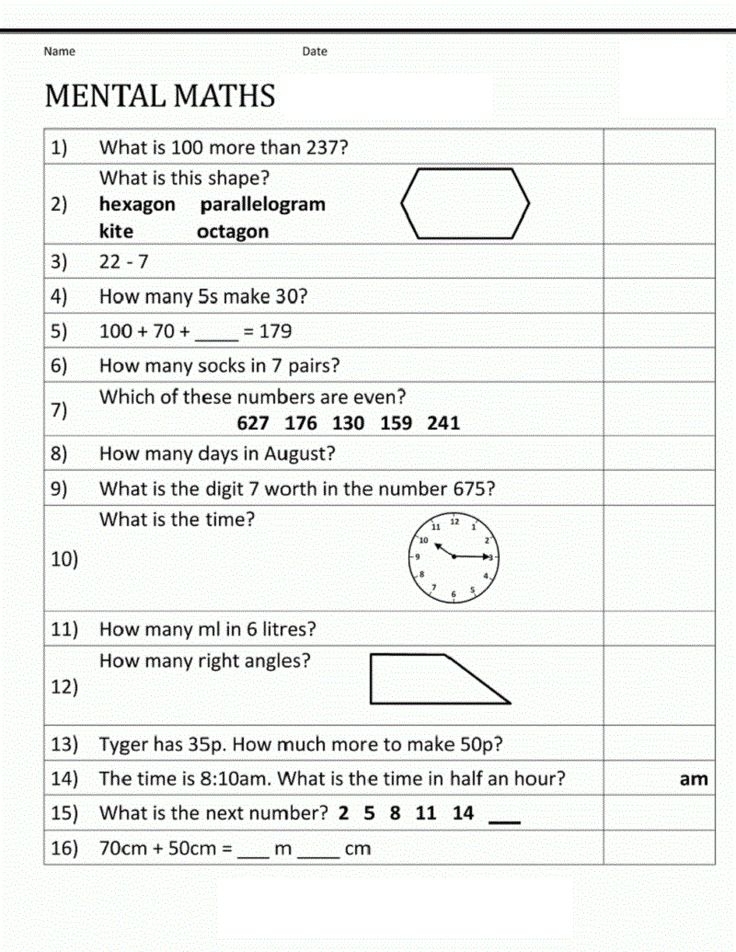 Year 6 Maths Worksheets Printable Printable PDF Template