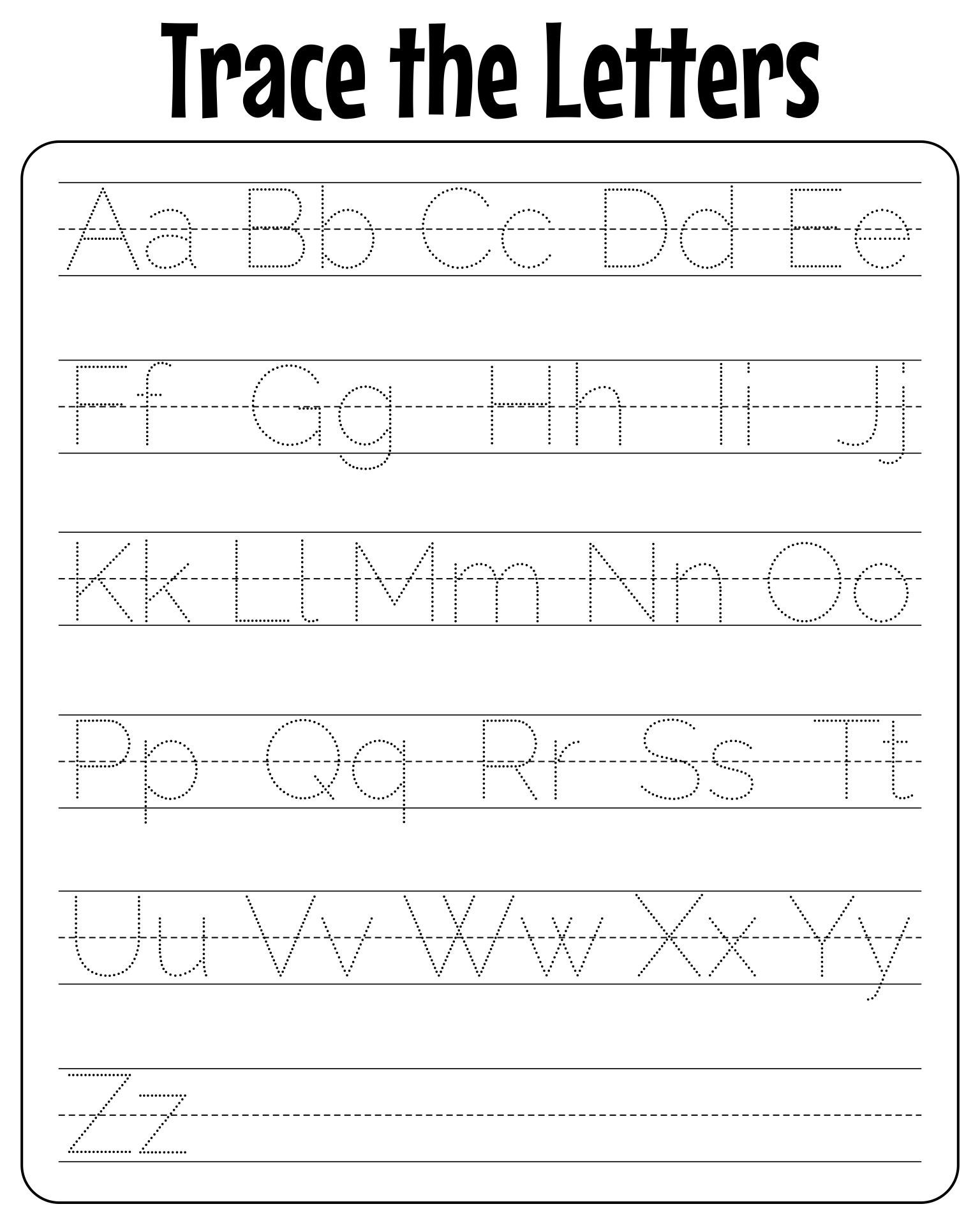 10 Best Printable Traceable Alphabet Worksheets Artofit