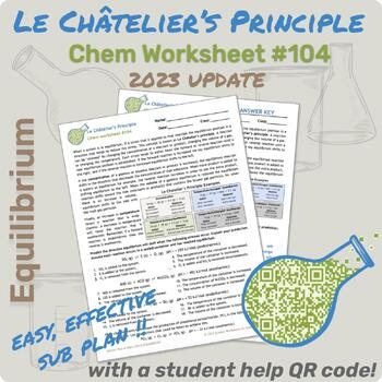 104 Le Chatelier 39 s Principle Worksheet By Science Worksheets By John 