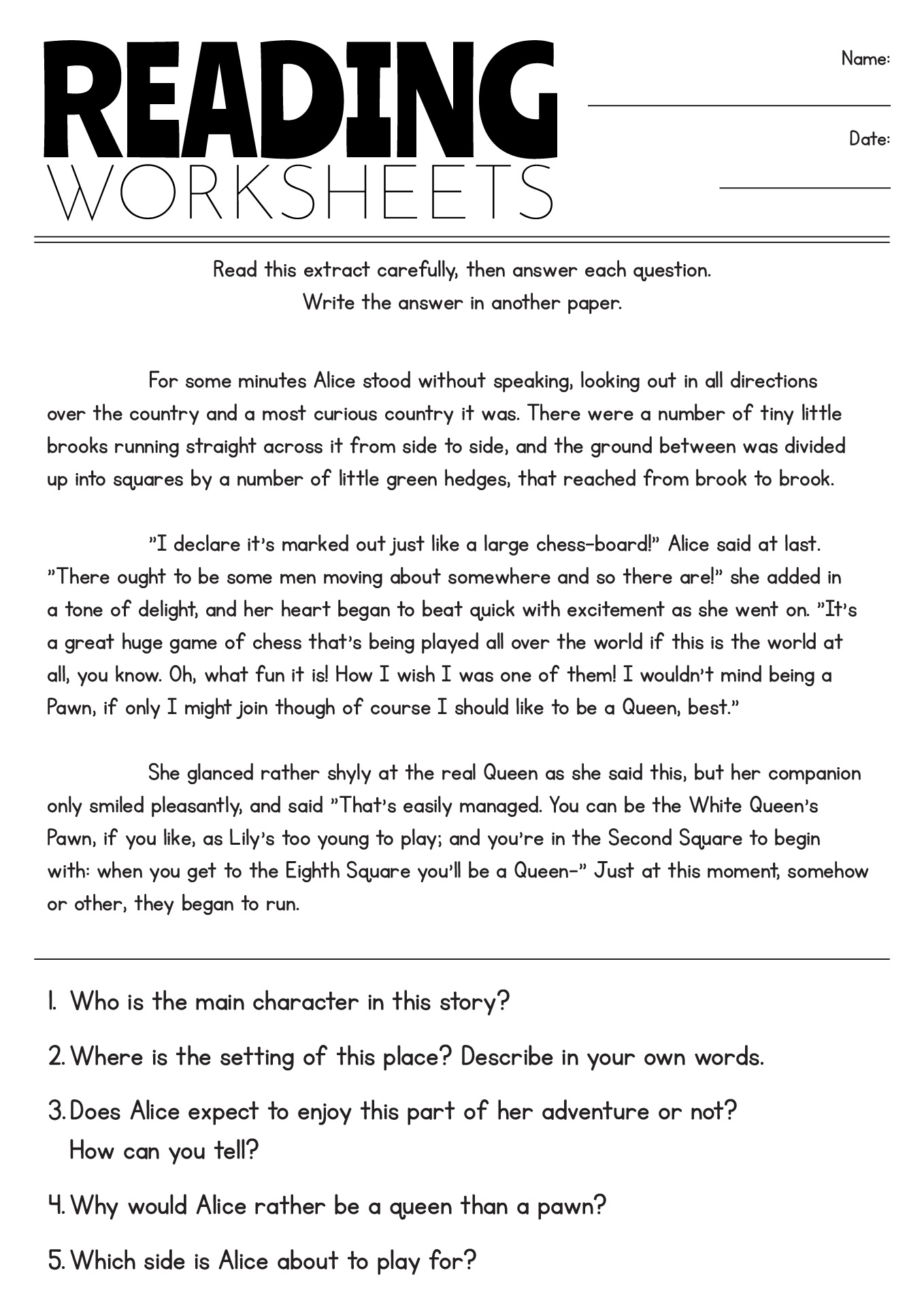 13 5th Grade Reading Comprehension Worksheets Worksheeto