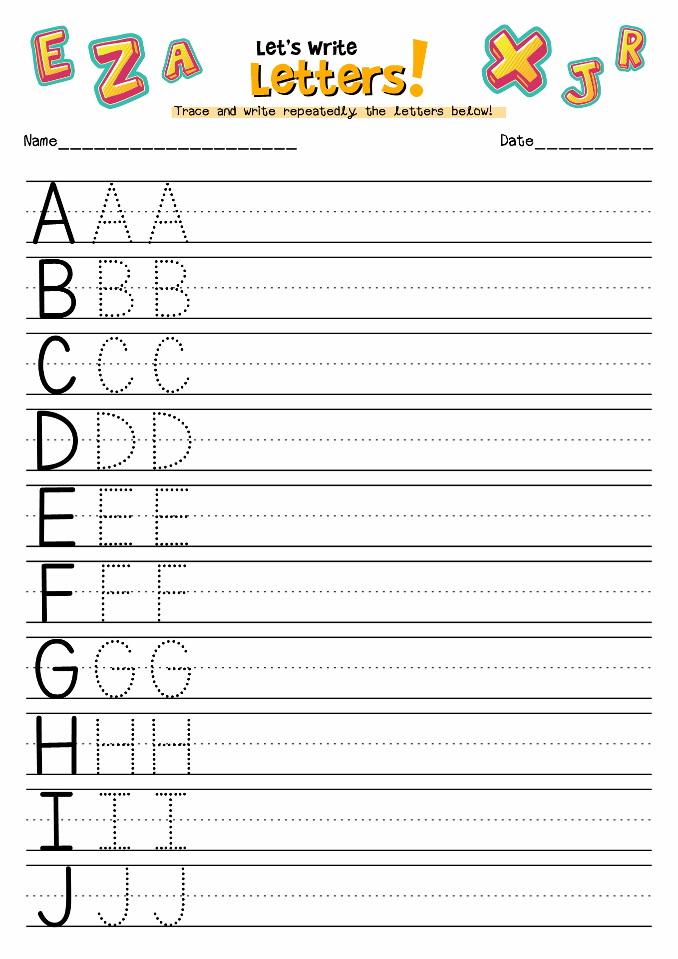 14 Practice Writing Alphabet Letter Worksheets Free PDF At Worksheeto