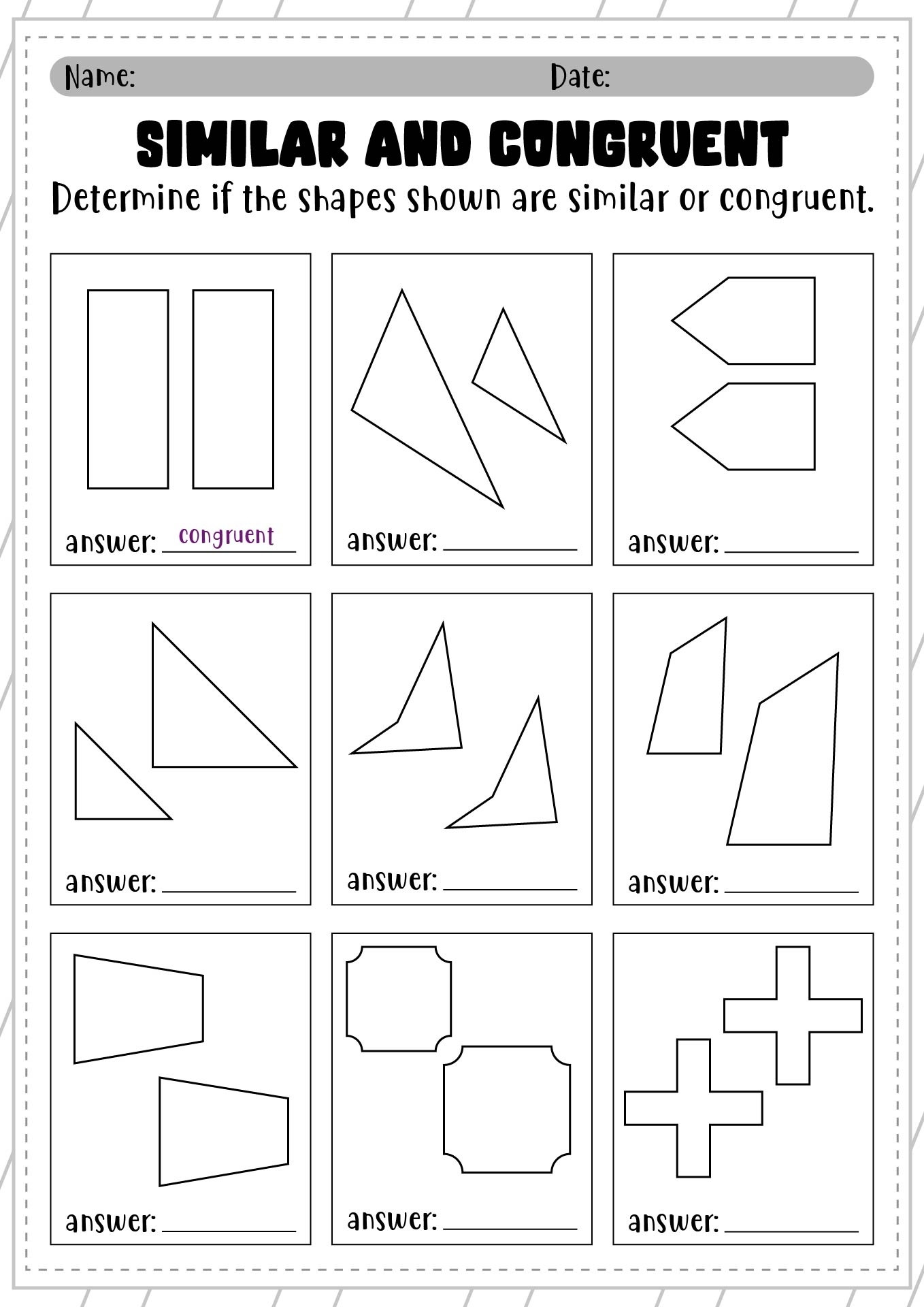 14 Similar Figures Worksheet Free PDF At Worksheeto