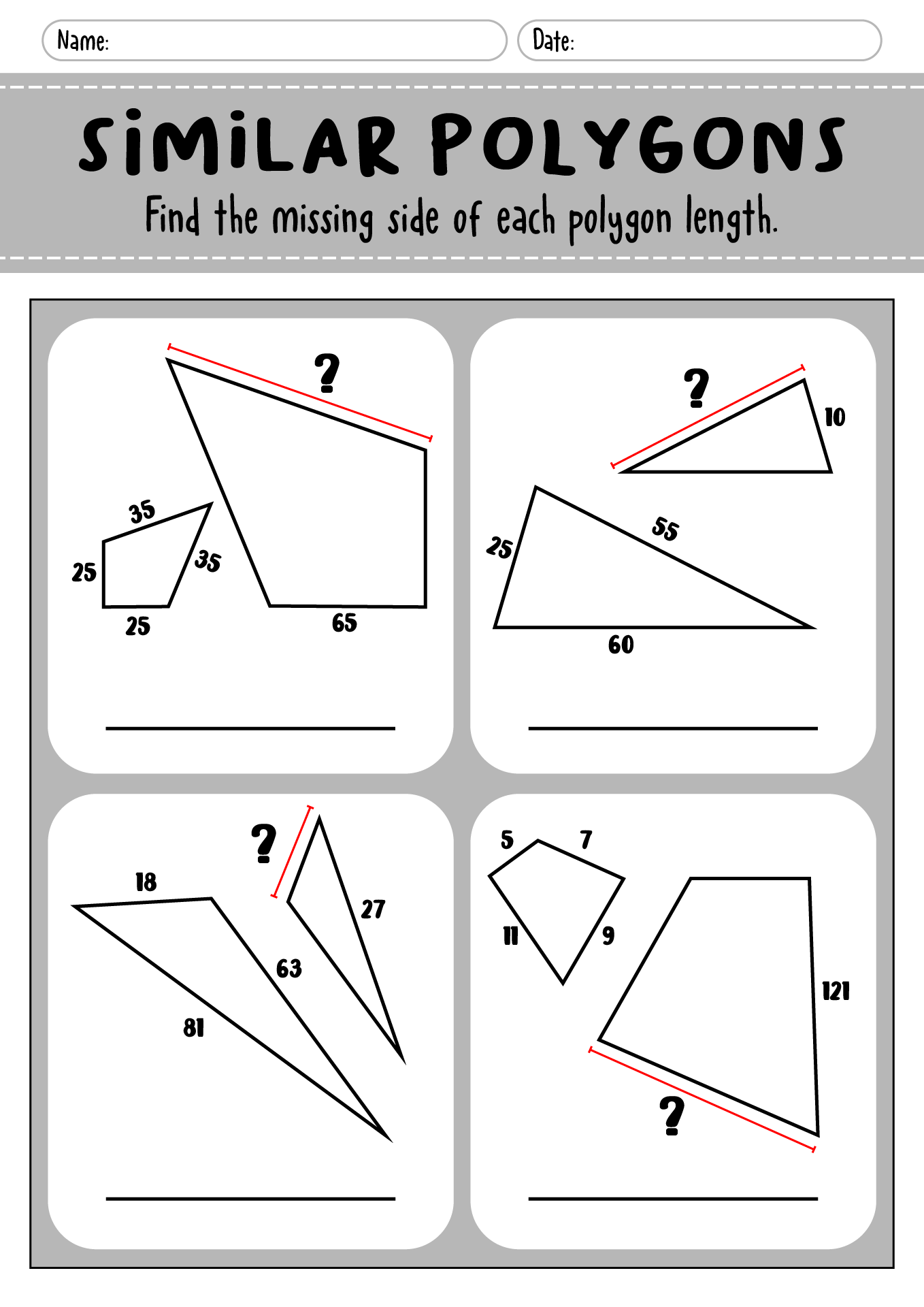 14 Similar Figures Worksheet Free PDF At Worksheeto