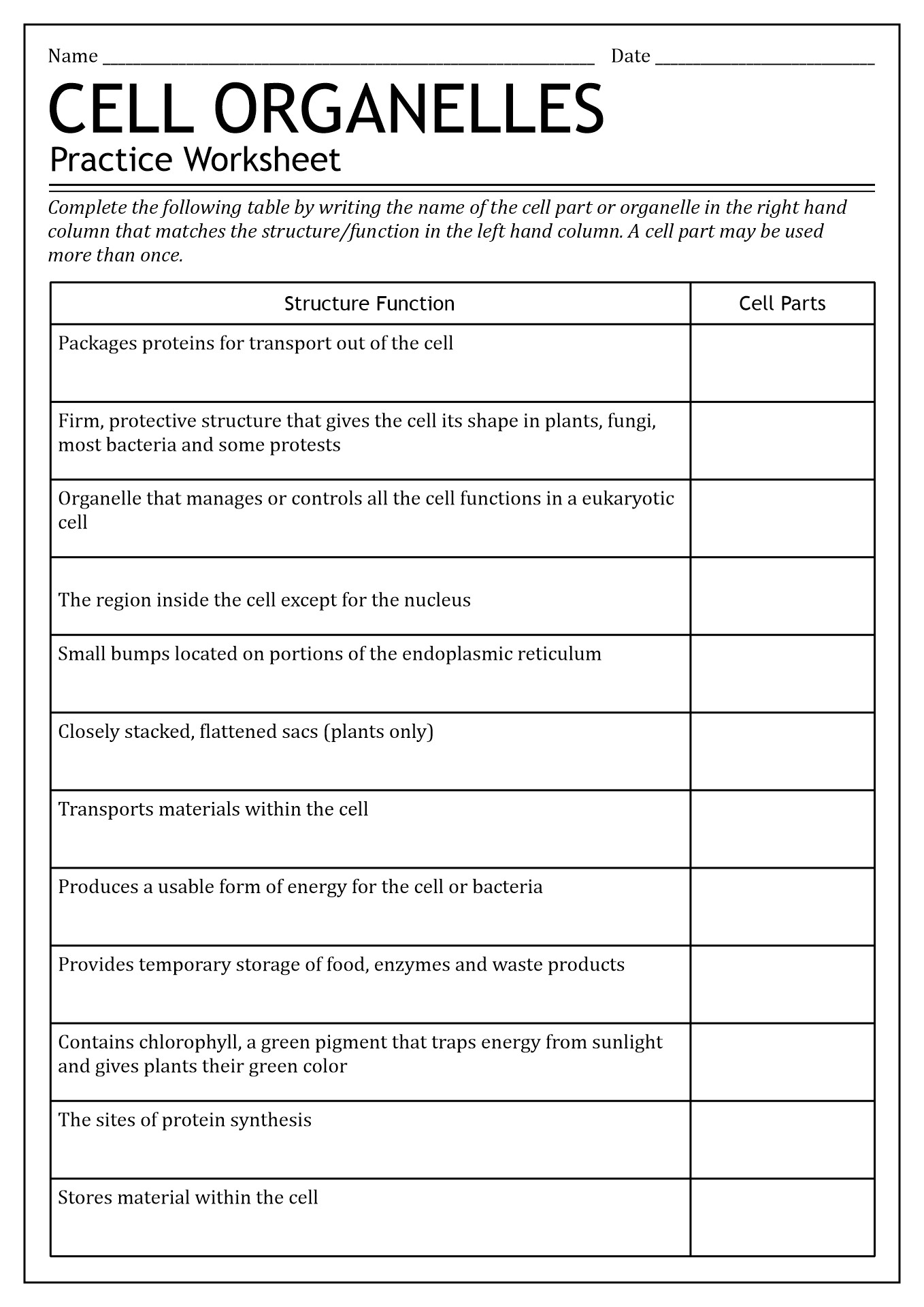 15 Label Cell Organelles Worksheet Free PDF At Worksheeto