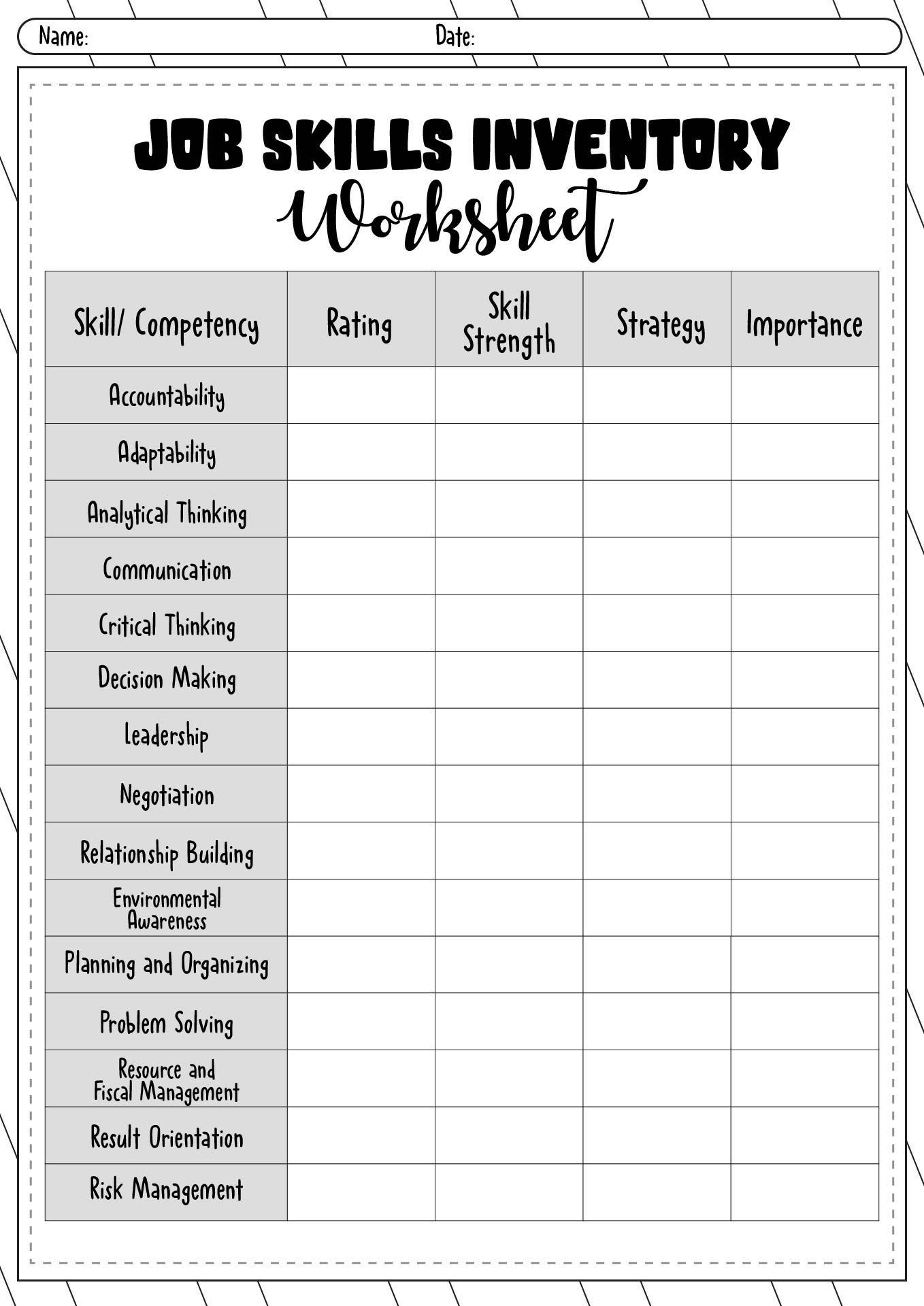 17 Career Skills Worksheets Free PDF At Worksheeto