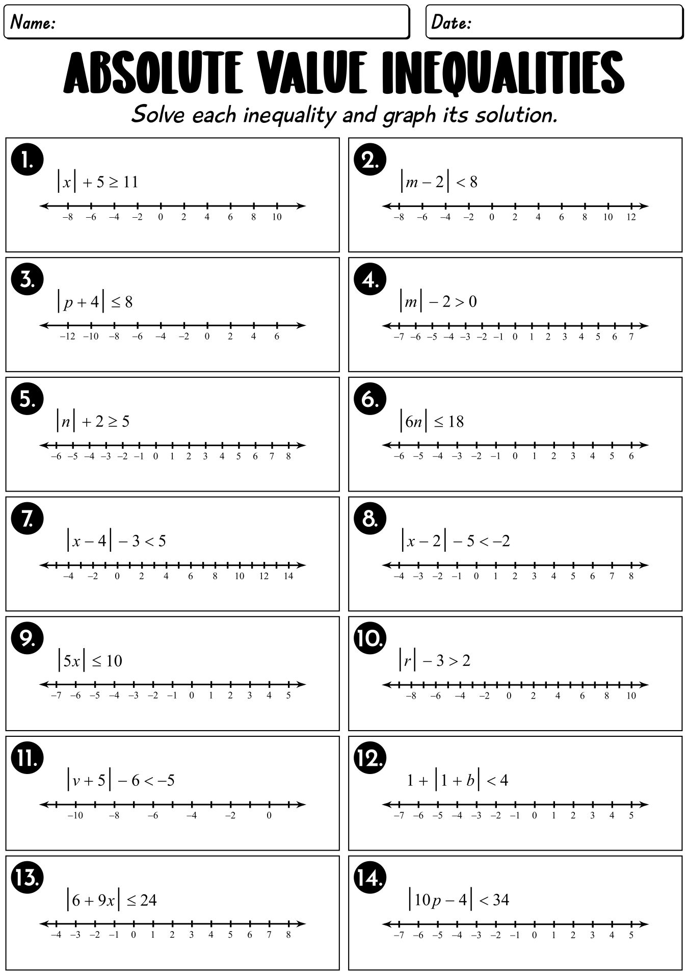 19 Algebra Solving Inequalities Worksheets Free PDF At Worksheeto