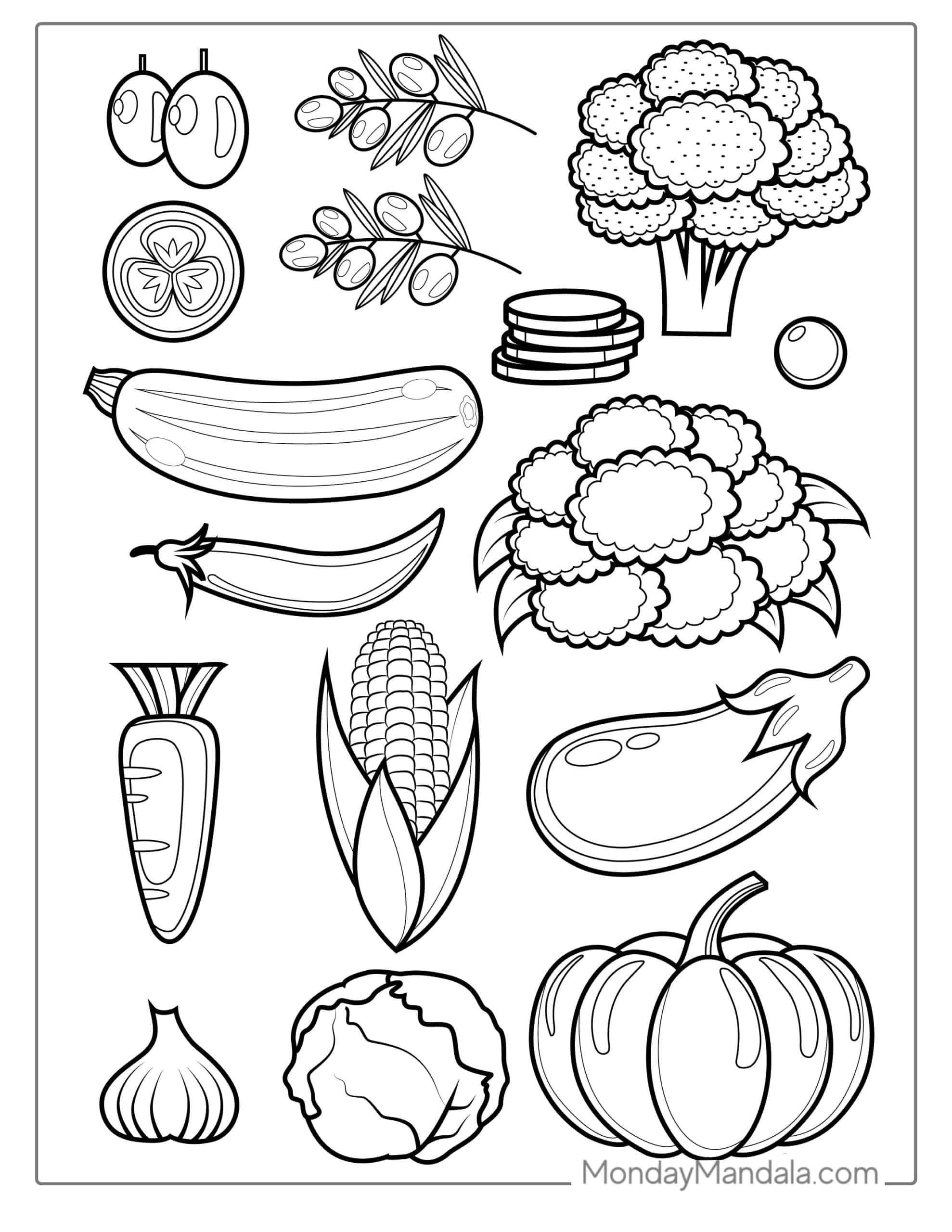 24 Vegetable Coloring Pages Free Pdf Printables Artofit