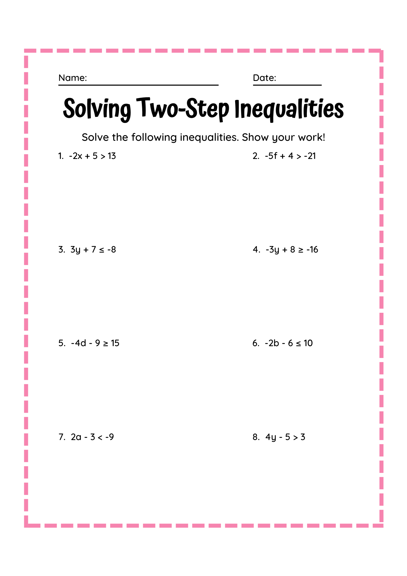 30 Two Step Equations Worksheet Samples To Download