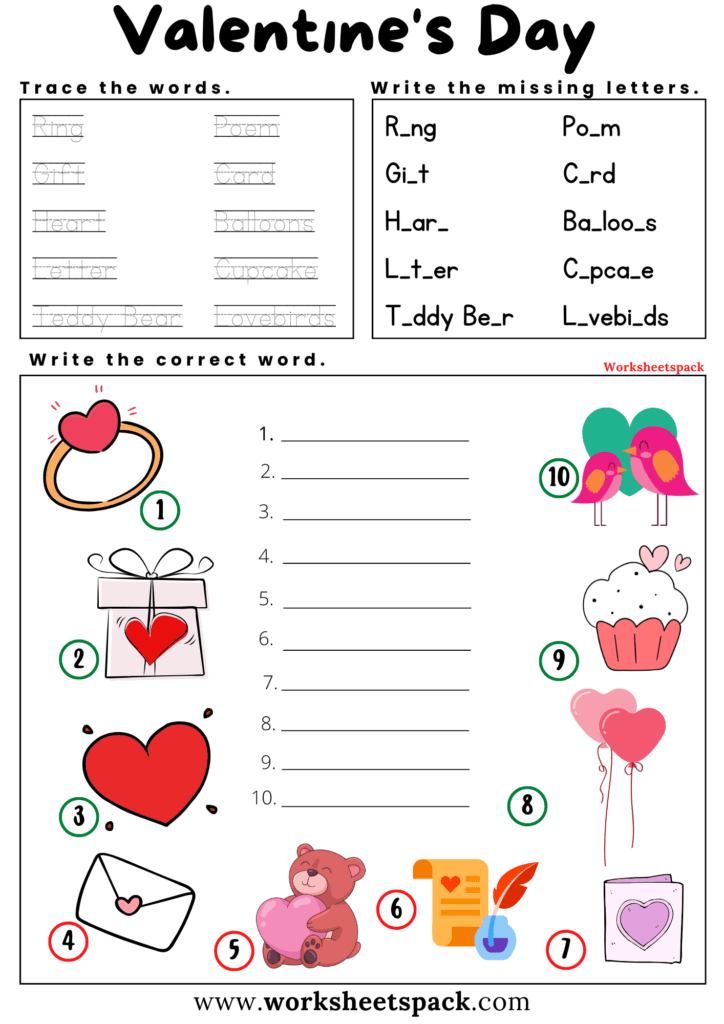 35 Free Valentine 39 s Day Worksheets Worksheetspack