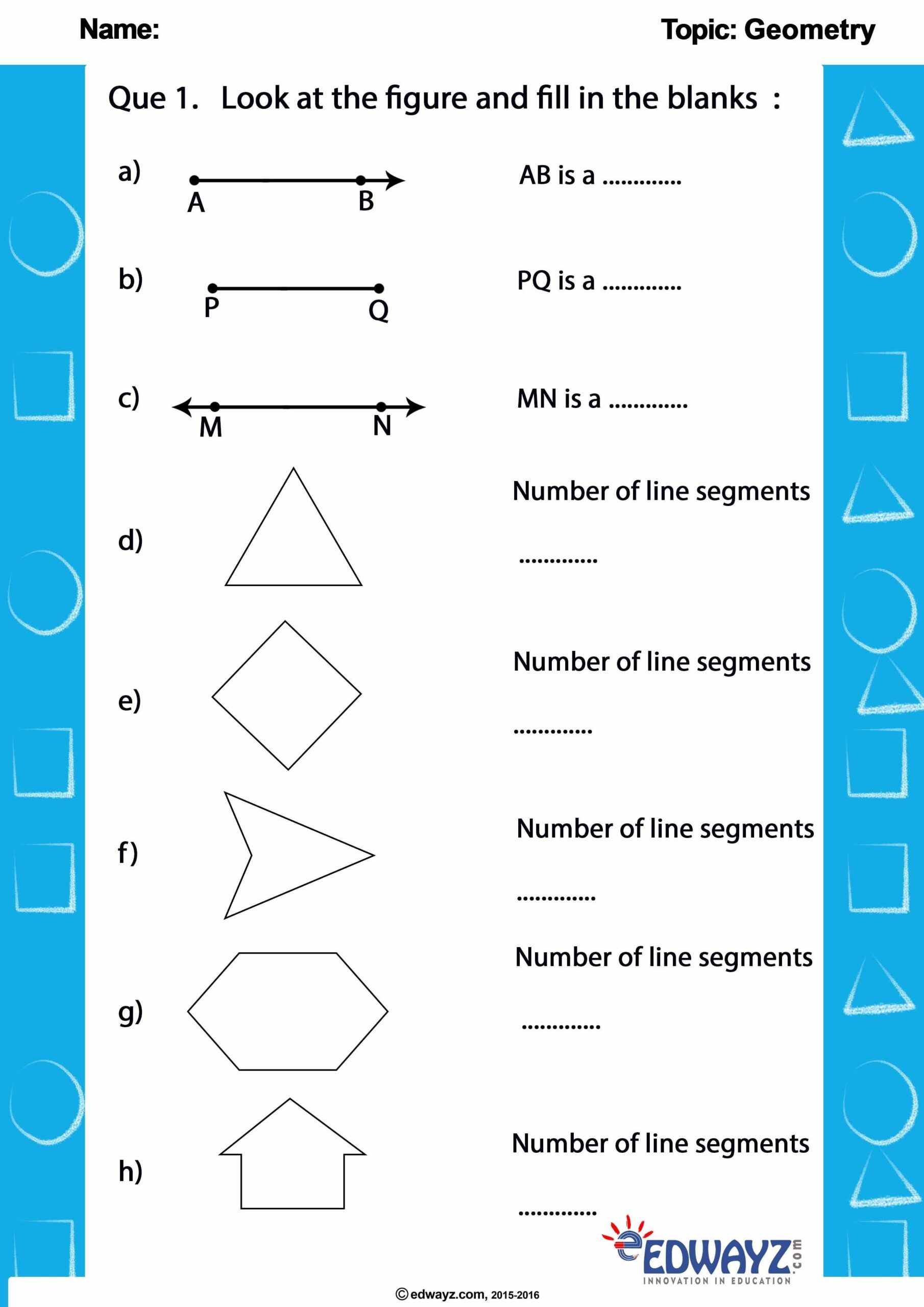 4Th Grade Geometry Worksheets Printable And Enjoyable Learning