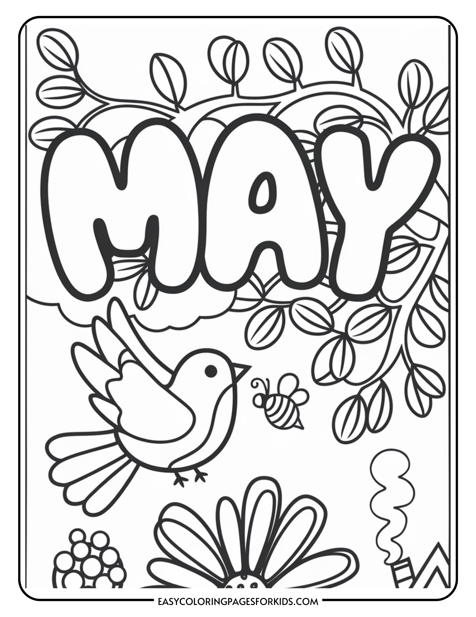 5 May Coloring Pages Free Printable PDF Pages Easy Coloring Pages 