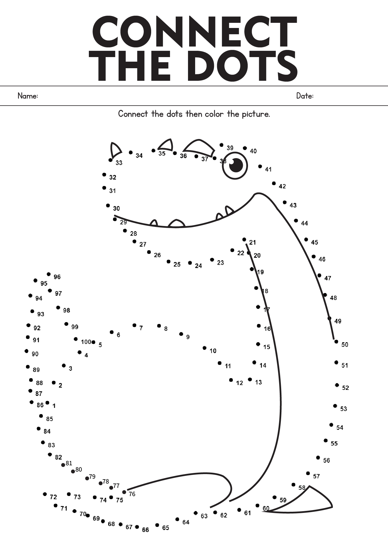 7 Best Images Of Connect The Dots Worksheets First Grade Free 