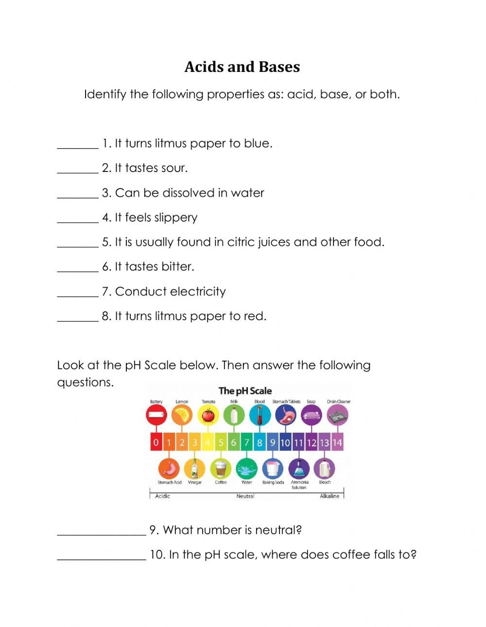 Acids And Bases Worksheet Artofit Acids And Bases Worksheet Artofit