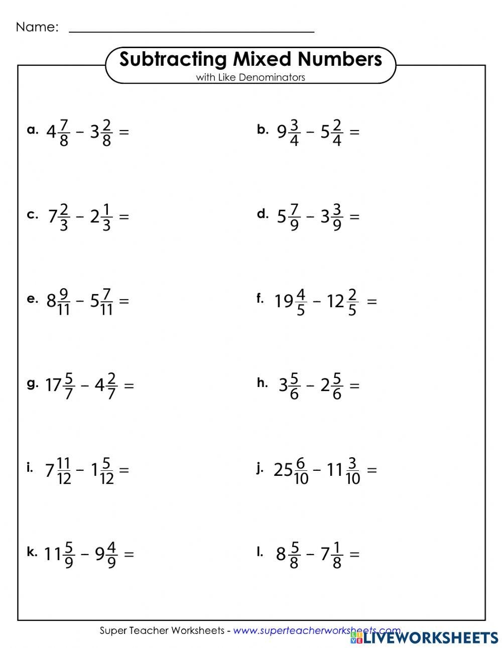 Adding And Subtracting Mixed Measures