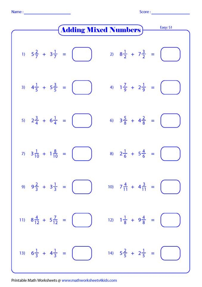 Adding Mixed Numbers Worksheet Common Core Common Core Worksheets