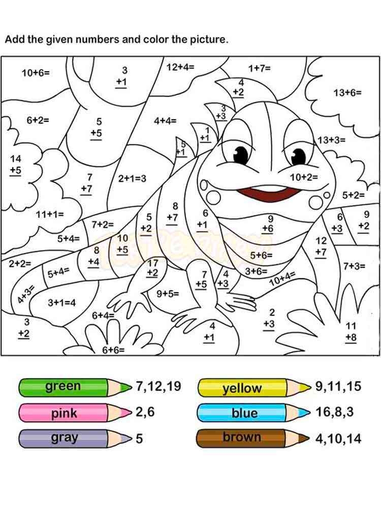Addition Coloring Pages