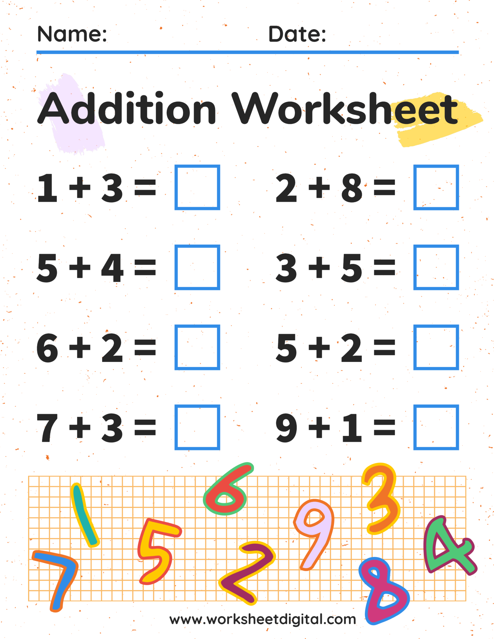 Addition Worksheet Worksheet Digital 1 Teacher Made Resources